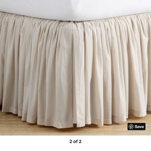Pottery Barn Voile Bedskirt Biege